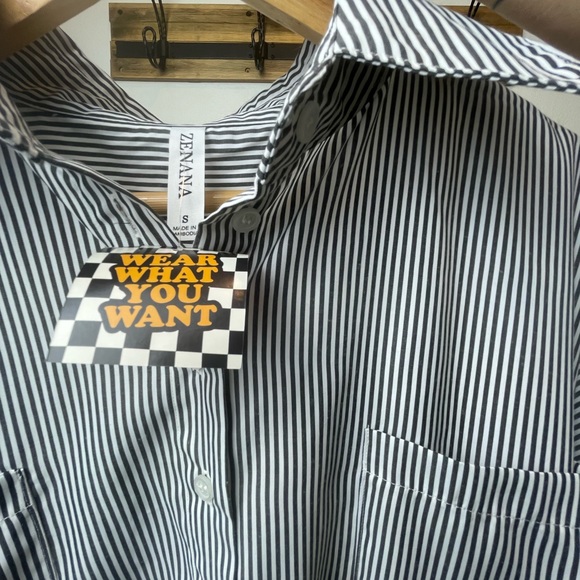 DRESSED IN LA LA | Zenana “hickory” pattern Duster | small button-down - Picture 3 of 5